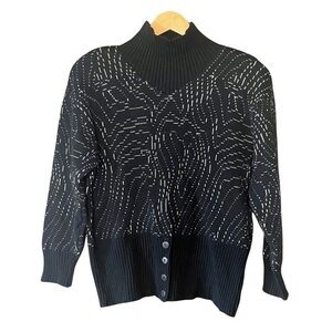 🇨🇦 Vintage Black Wool Turtleneck Sweater